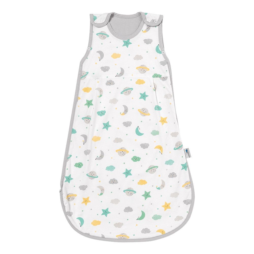 schlummersack Baby Schlafsack Sommer 100% Baumwolle 0.5 Tog 0-6 Monate 70 cm Moon & Stars