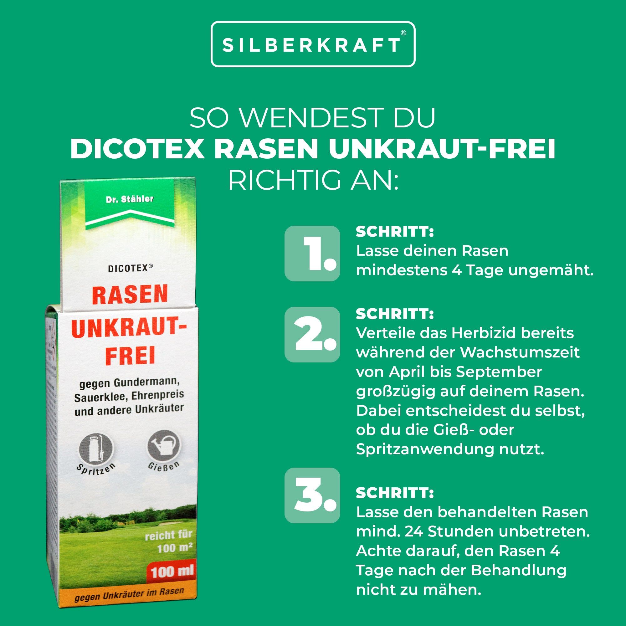SILBERKRAFT Dicotex Rasenunkraut-Frei