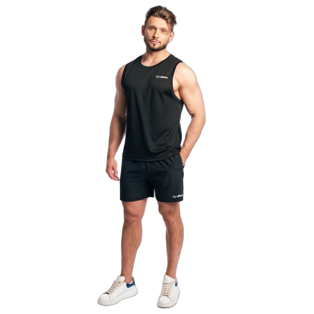 GymBeam Tanktop Herren regular aus Mesh Black