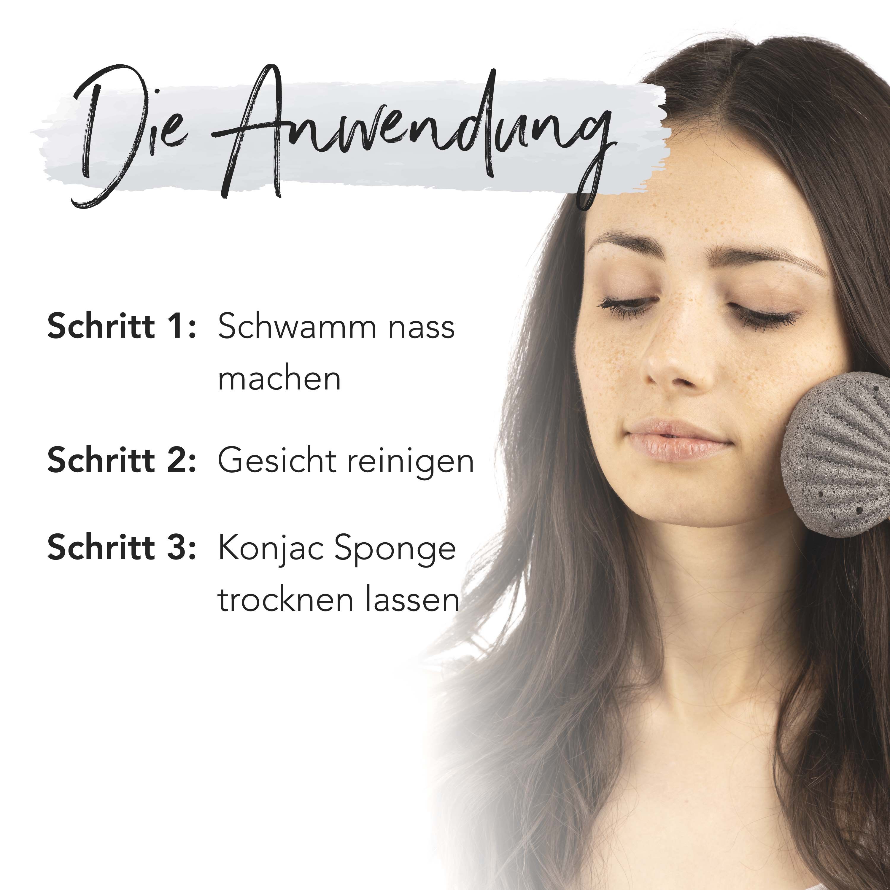 FACES OF FEY Konjac Sponge - Aktivkohle