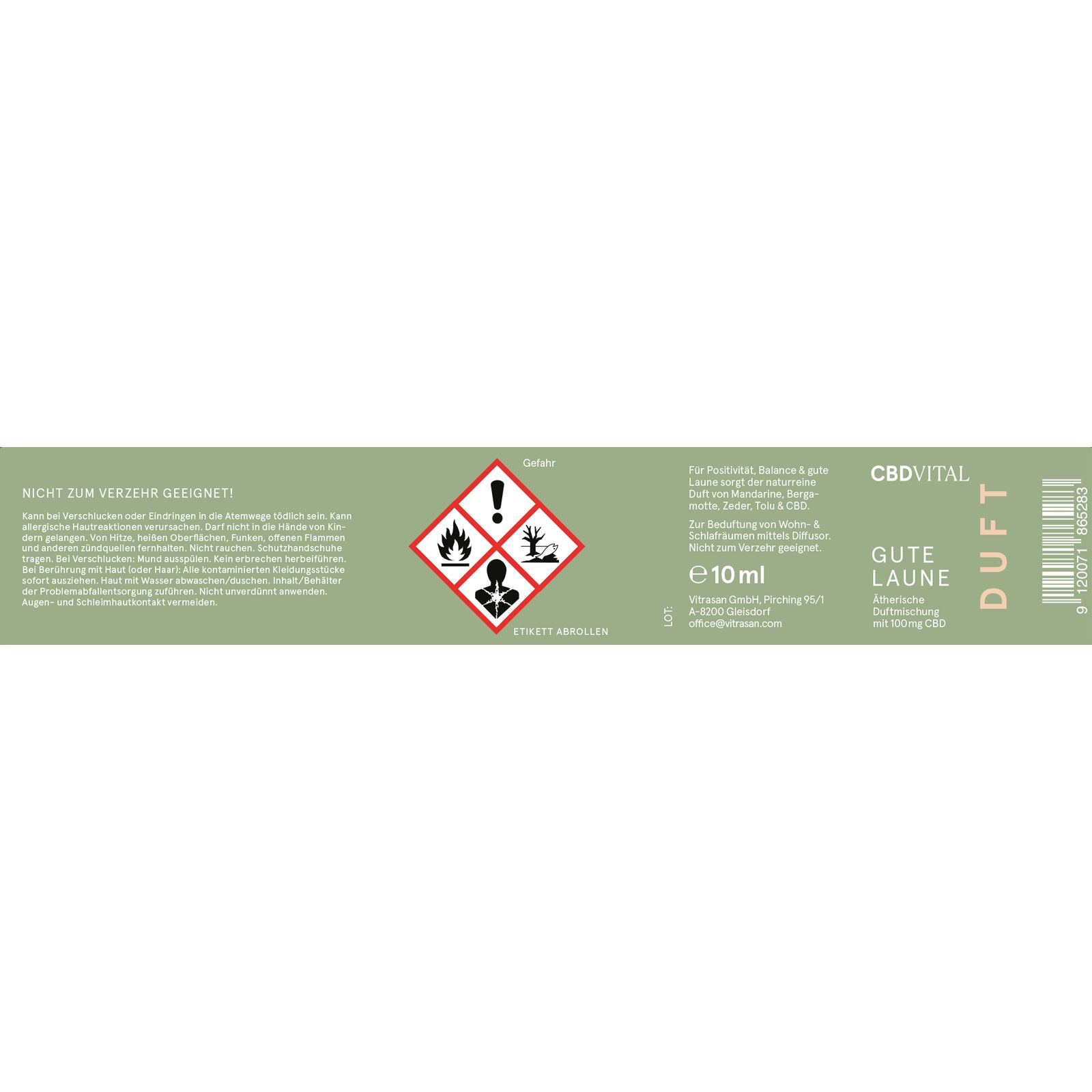 CBD VITAL Duftmischung Gute Laune | Mit CBD & Bergamotte