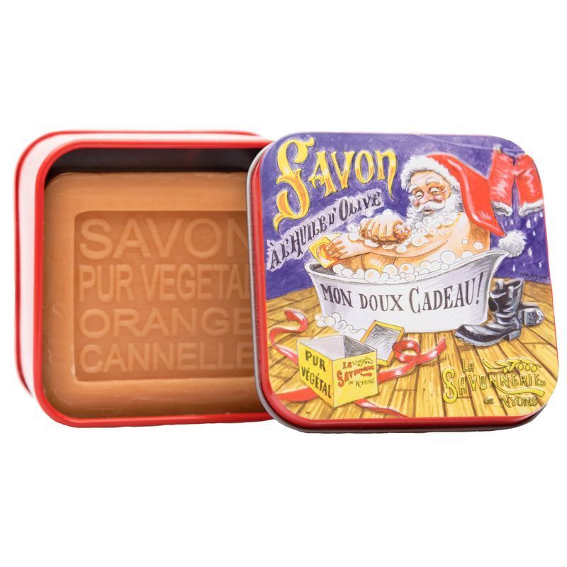 La Savonnerie de Nyons - Metallbox mit Seife - Weihnachtsmannbad