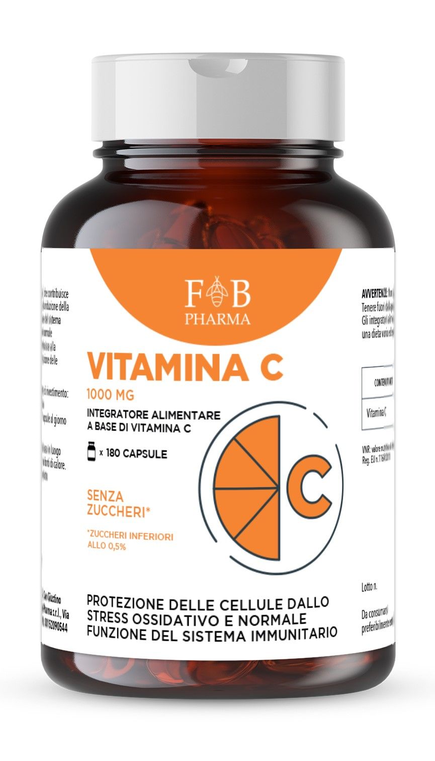 FB PHARMA - Vitamina C 1000 mg - Supporto Immunitario e Stanchezza Made in Italy