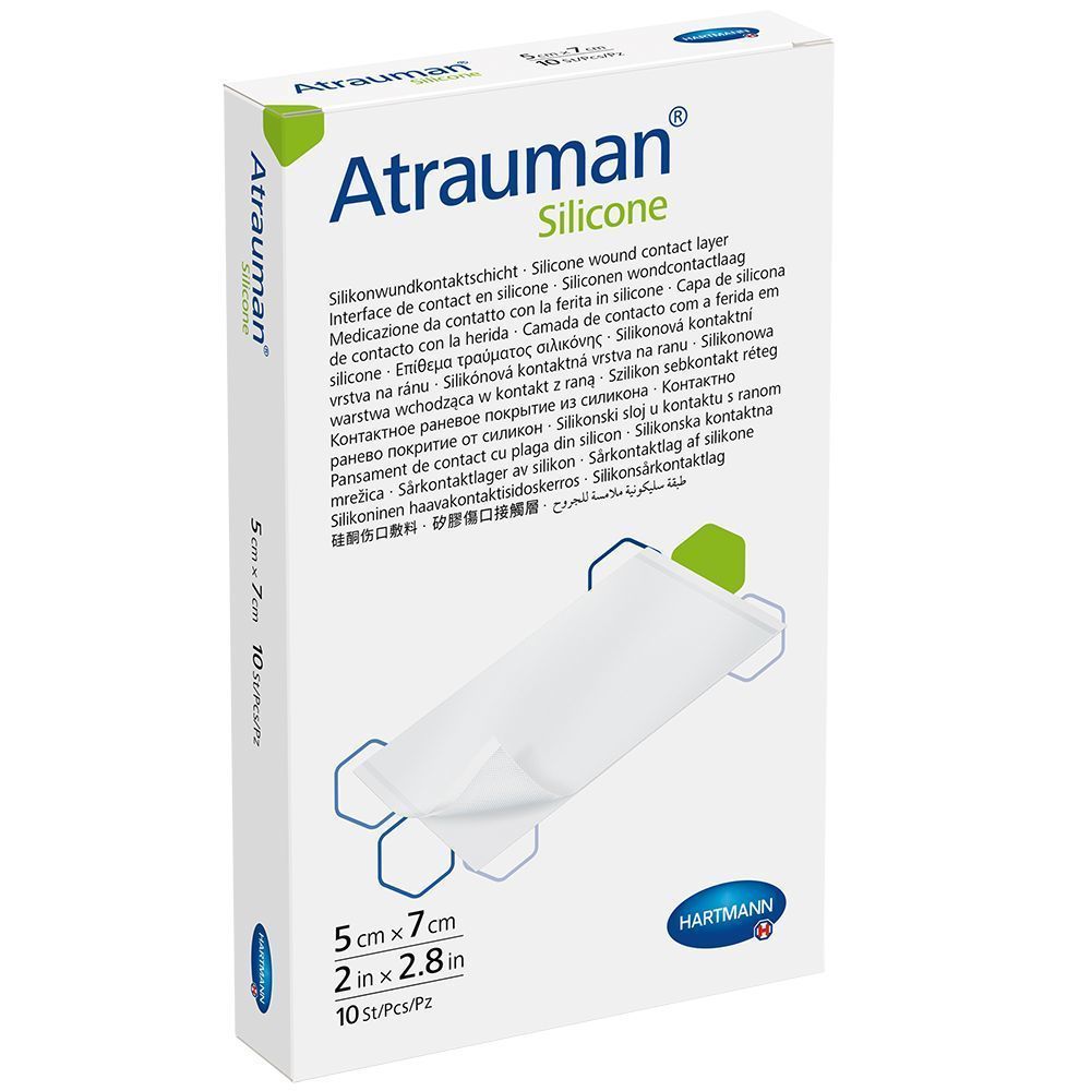 Atrauman Silicone steril 5x7 cm Kompressen 10 St