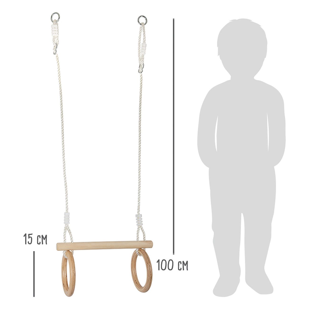 Smallfoot Design Trapez mit Turnringen aus Holz 11909 Lernspielzeug