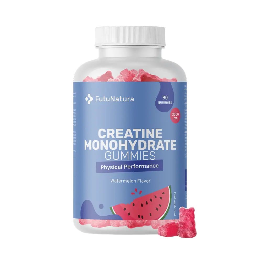 FutuNatura Kreatin Monohydrat 3000 mg – Wassermelone 90 St Gummibärchen