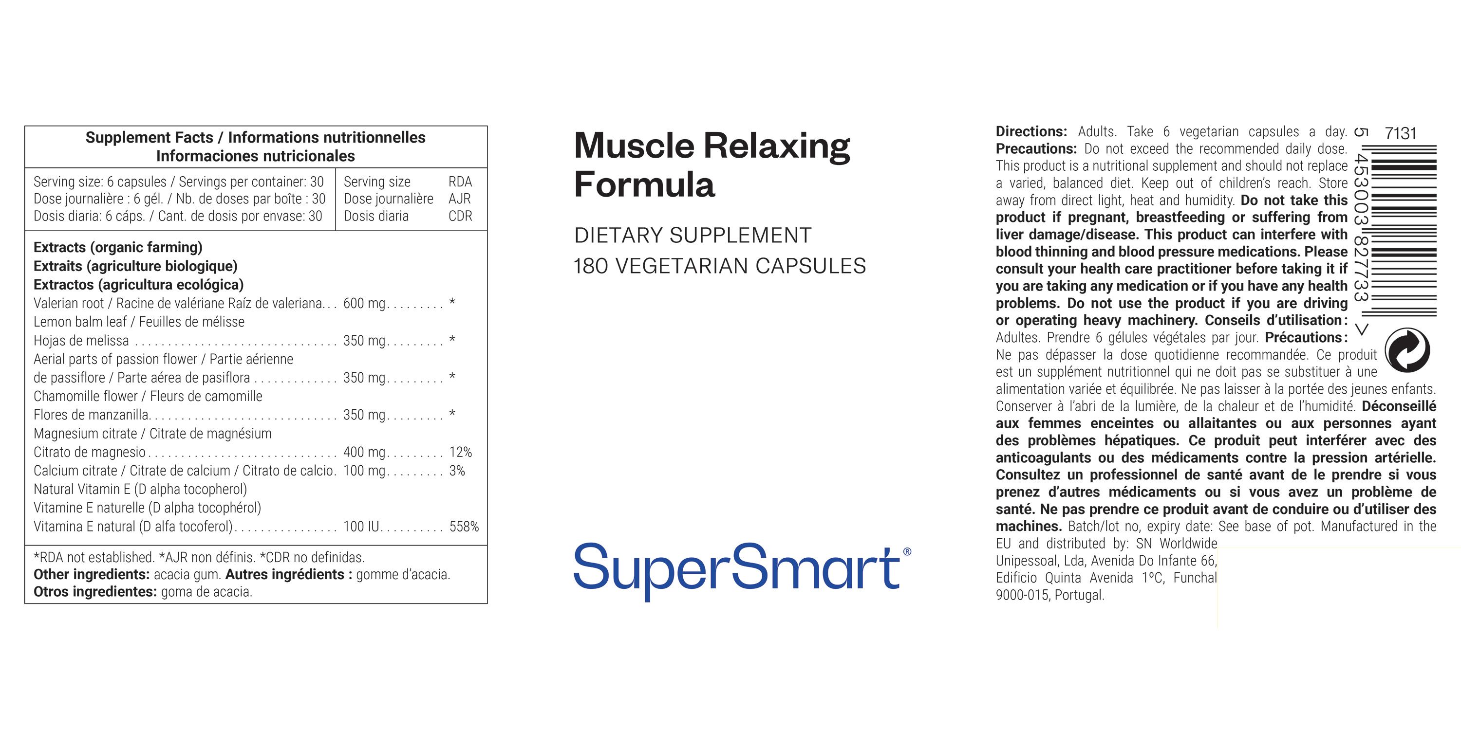 SuperSmart - Muscle Relaxing Formula 180 St