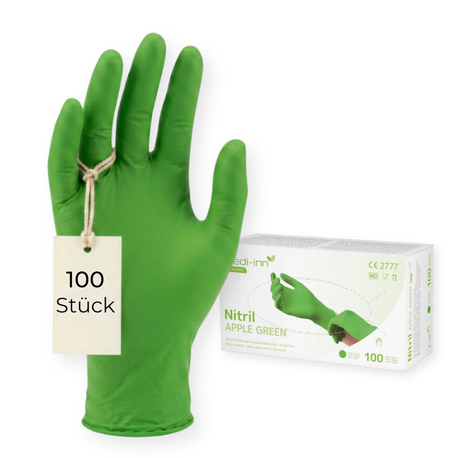 Medi-Inn Nitril Apple Green Einmalhandschuhe