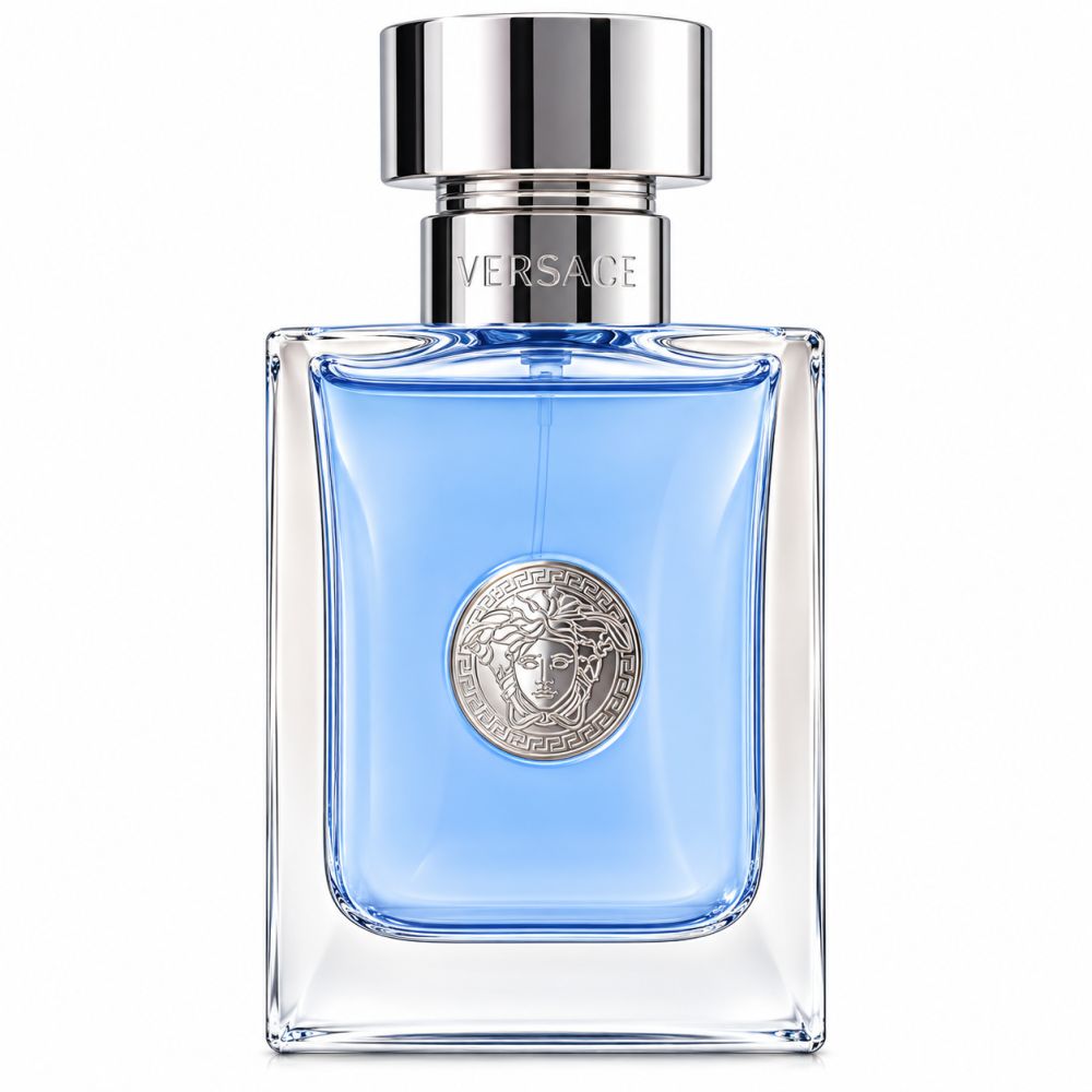 Versace Pour Homme Eau de Toilette Flakon mit Medusa-Emblem.