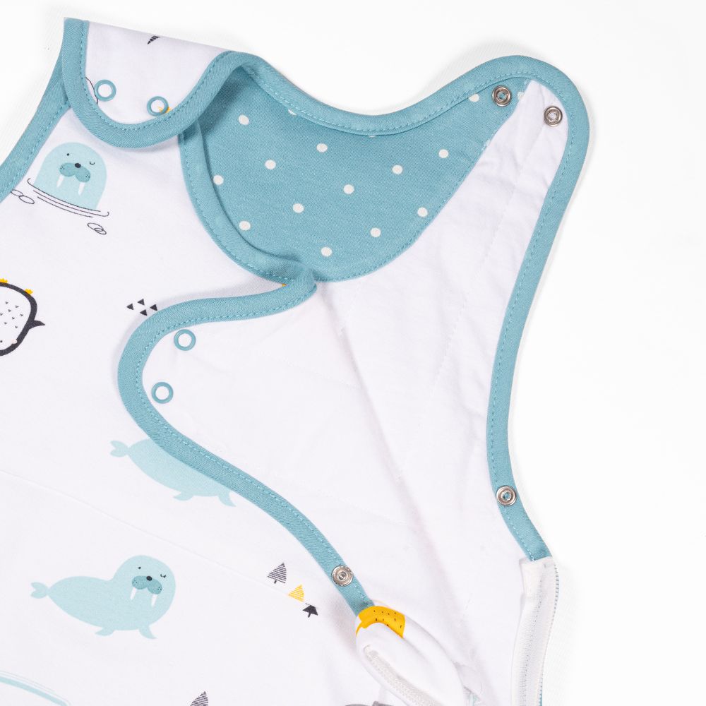 schlummersack Baby Schlafsack bei Hüftdysplasie ganzjährig in 2.5 Tog 0-3 Monate 70 cm Polarfreunde