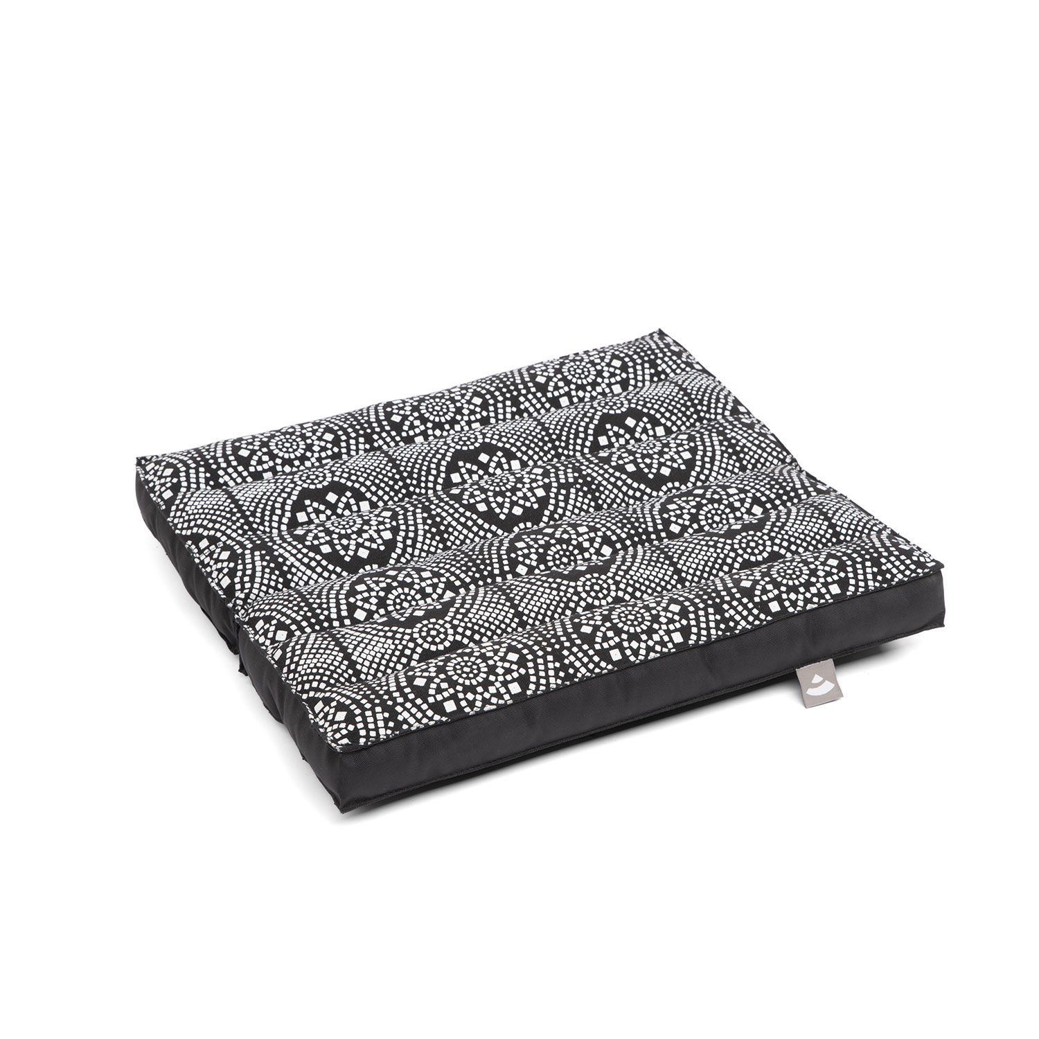 bodhi Maharaja Collection: Faltbares Reise-Meditationskissen, schwarz/weiß