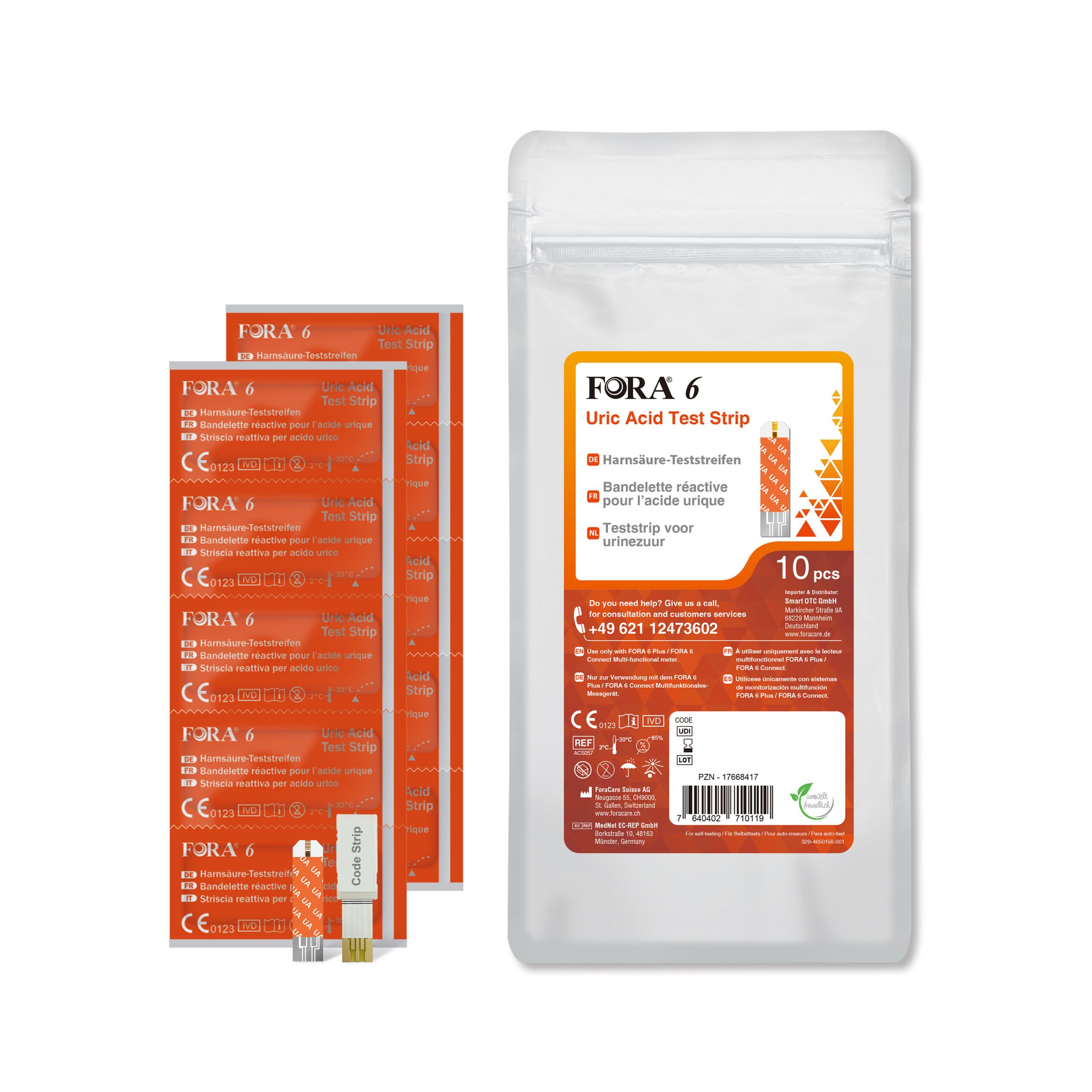 FORA 6 Connect Harnsäuremessgerät (Multi-Parameter) - mg/dl