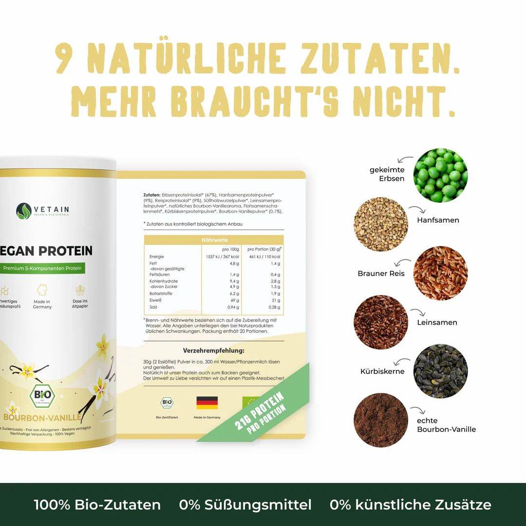 Vetain Vegan Protein Vanille