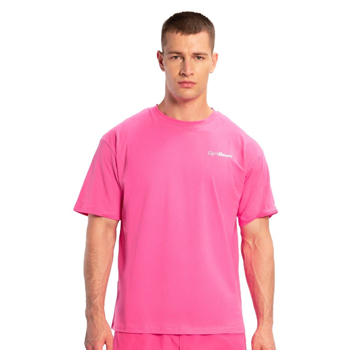 GymBeam T-Shirt Herren Oversized Kurzarm Limitless Dragonfruit 1 St