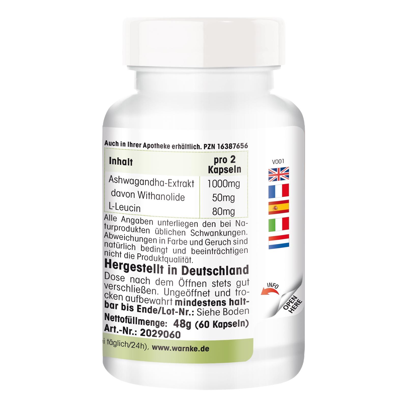 Warnke Vitalstoffe | Ashwagandha-Extrakt 500mg