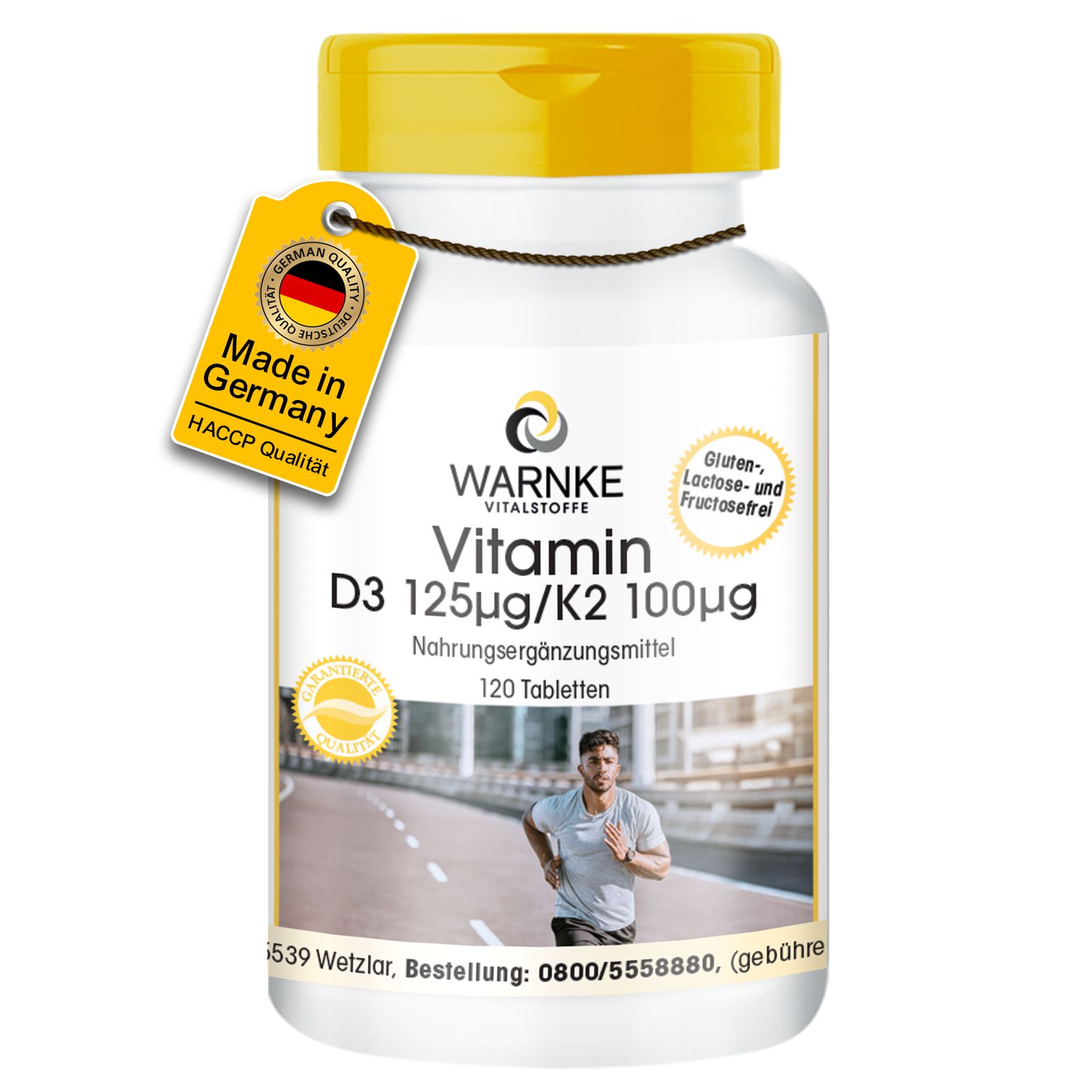 Warnke Vitalstoffe | Vitamin D3 125µg/K2 100µg 120 St