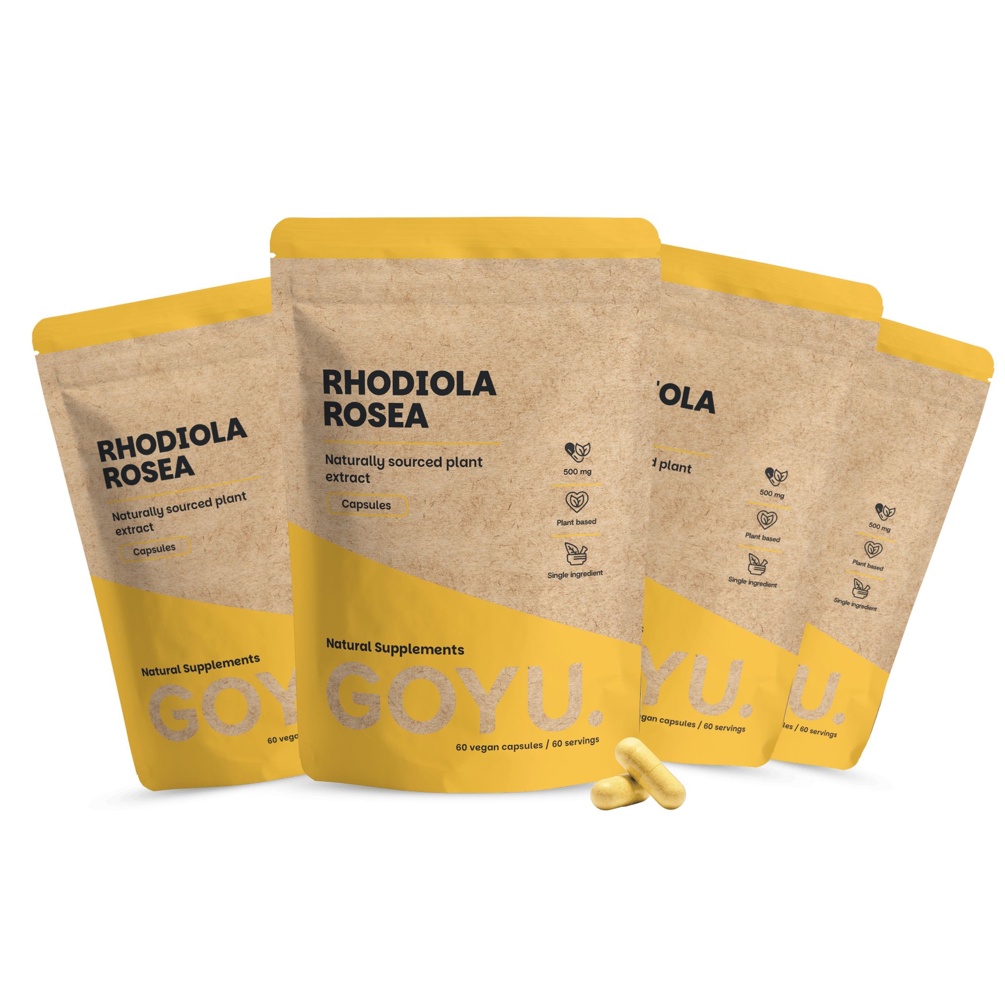 GOYU® – Rhodiola Rosea Capsules 500 mg Multipack 240