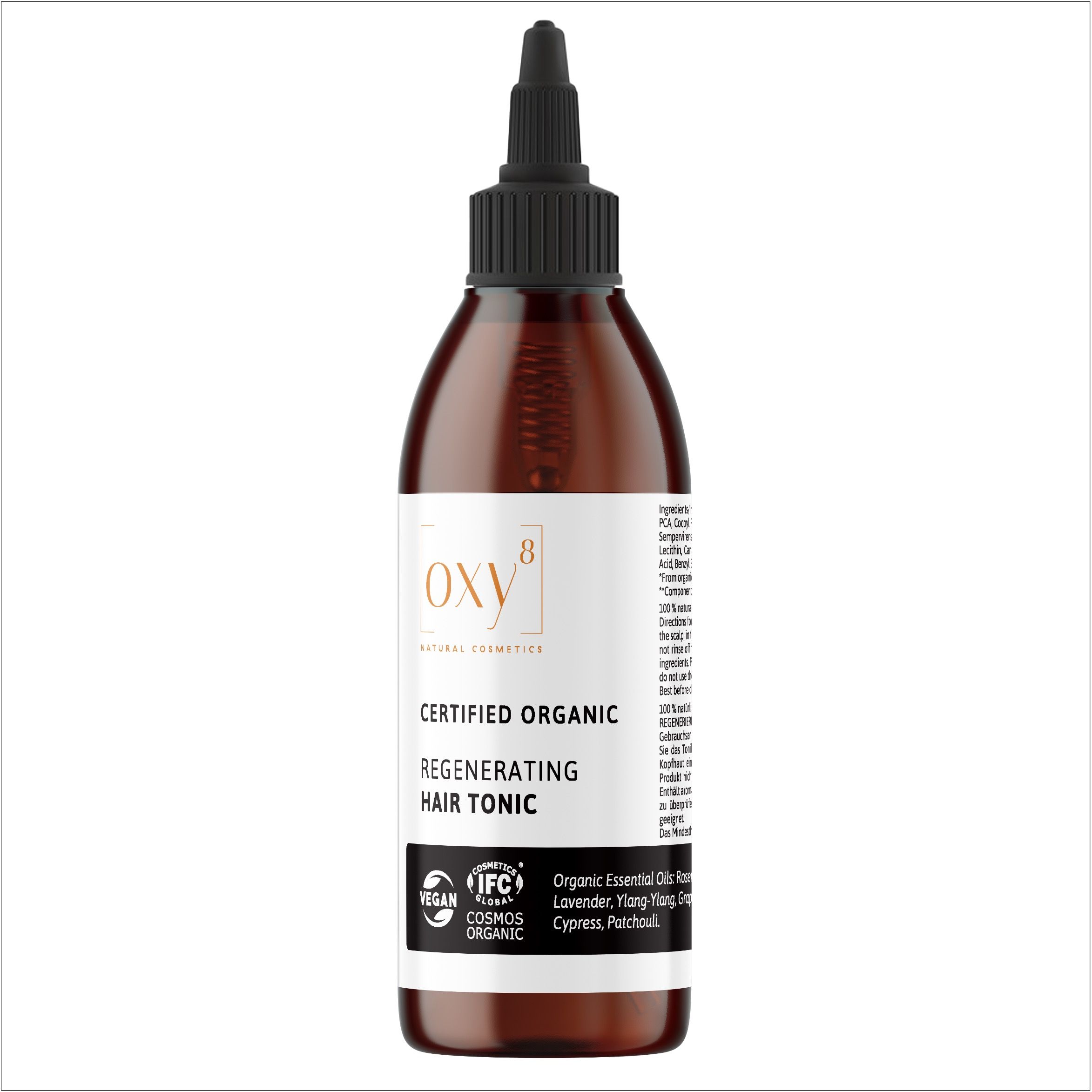 oxy8 Naturkosmetik REGENERATING HAIR TONIC – Haartonikum. Stoppt Haarausfall. Für vitalen Haarwuchs
