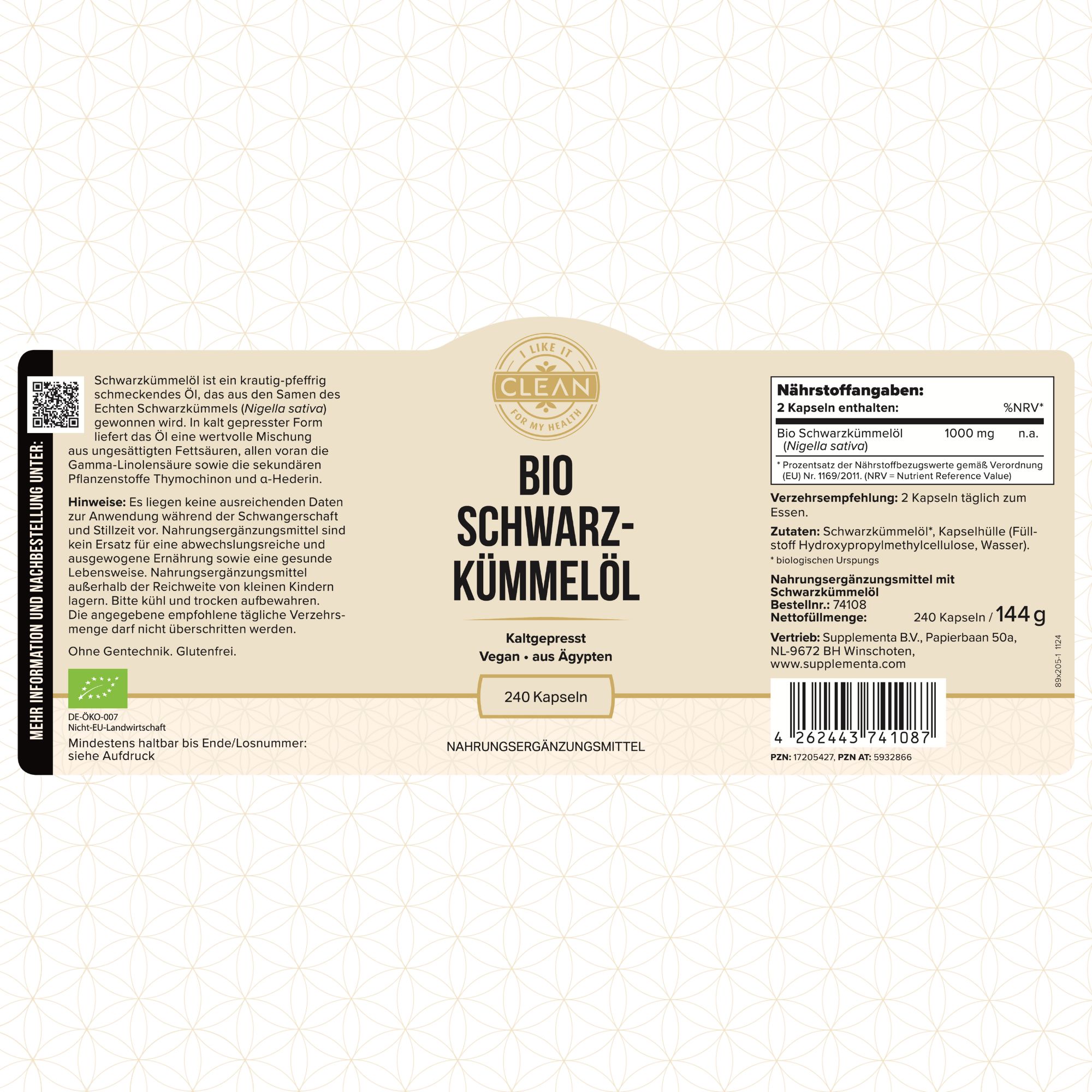 i-like-it-clean Schwarzkümmelöl 500 mg vegan