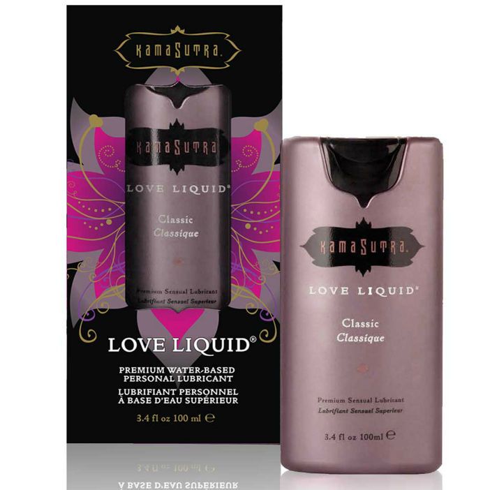 Kama Sutra Love Liquid Classic Flasche und Verpackung. Wasserbasierter Gleitmittel.