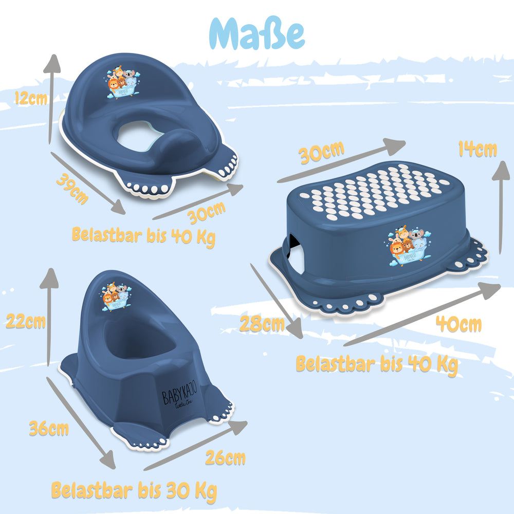 Babykajo 3 Töpfchenset - Töpfchen, Hocker & WC-Trainer