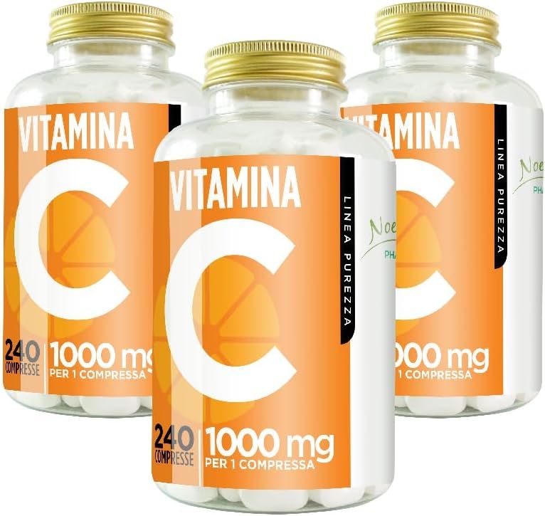 Noebis Pharma Vitamina C 1000 mg – 240 Compresse, 1 al Giorno – 1250% VNR