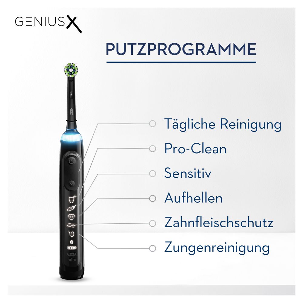 Oral-B - Elektrische Zahnbürste "Genius X - Midnight Black" in Schwarz