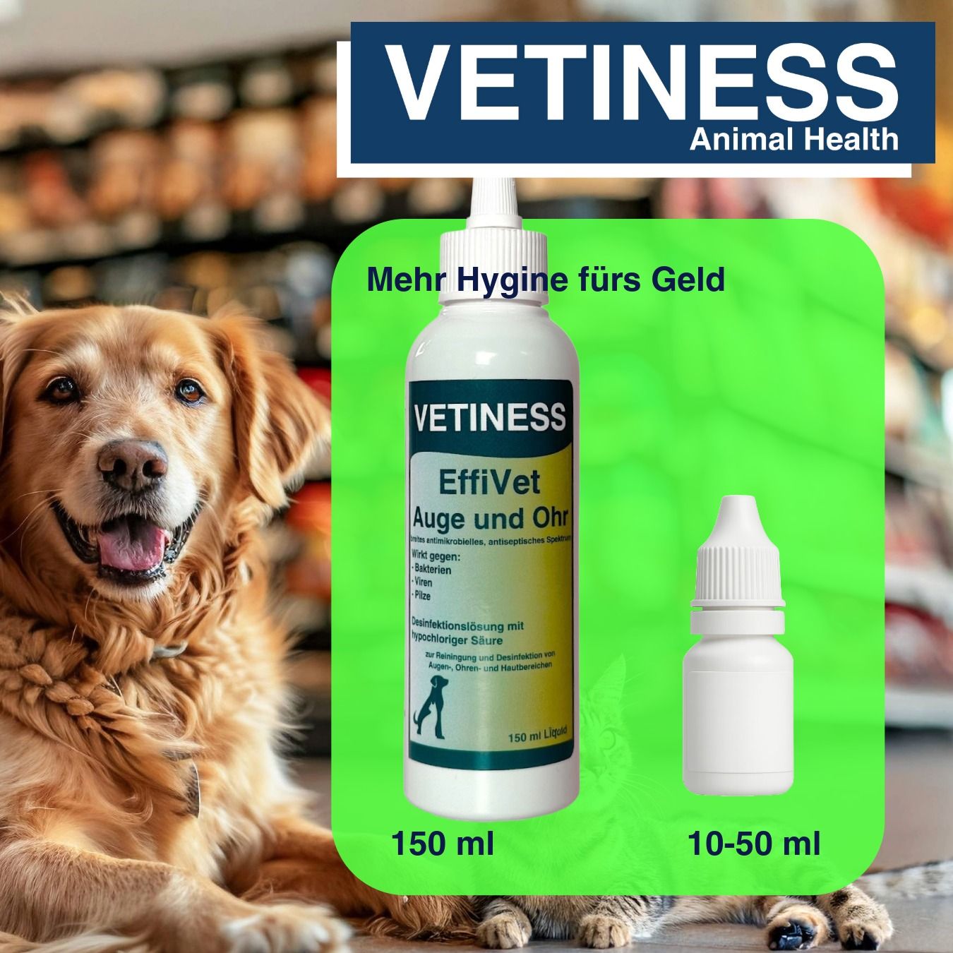 Vetiness EffiVet Augen & Ohr für Hunde und Katzen