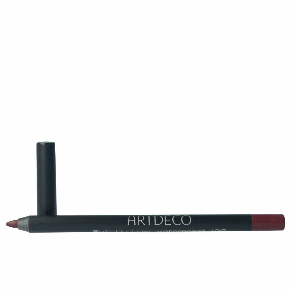 Artdeco Soft Lip Liner Waterproof 199 Black Cherry. Schwarzer Stift mit geöffneter Kappe. Spitze und Ende in Kirschrot.