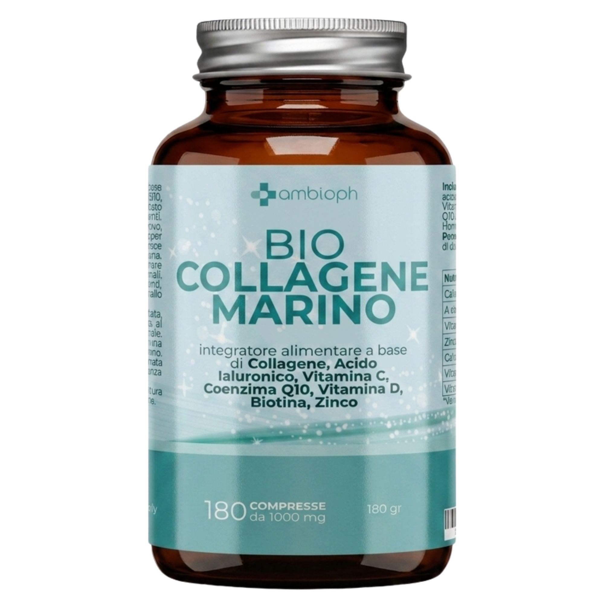 Bio Collagene Marino con Acido Ialuronico, Vitamina C e D, Conzima Q10 e