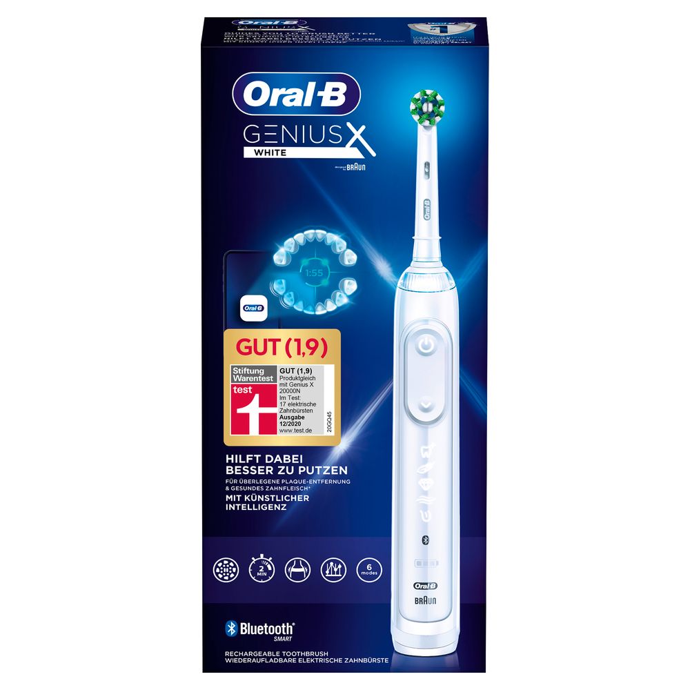 Oral-B - Elektrische Zahnbürste "Genius X - White" in Weiß