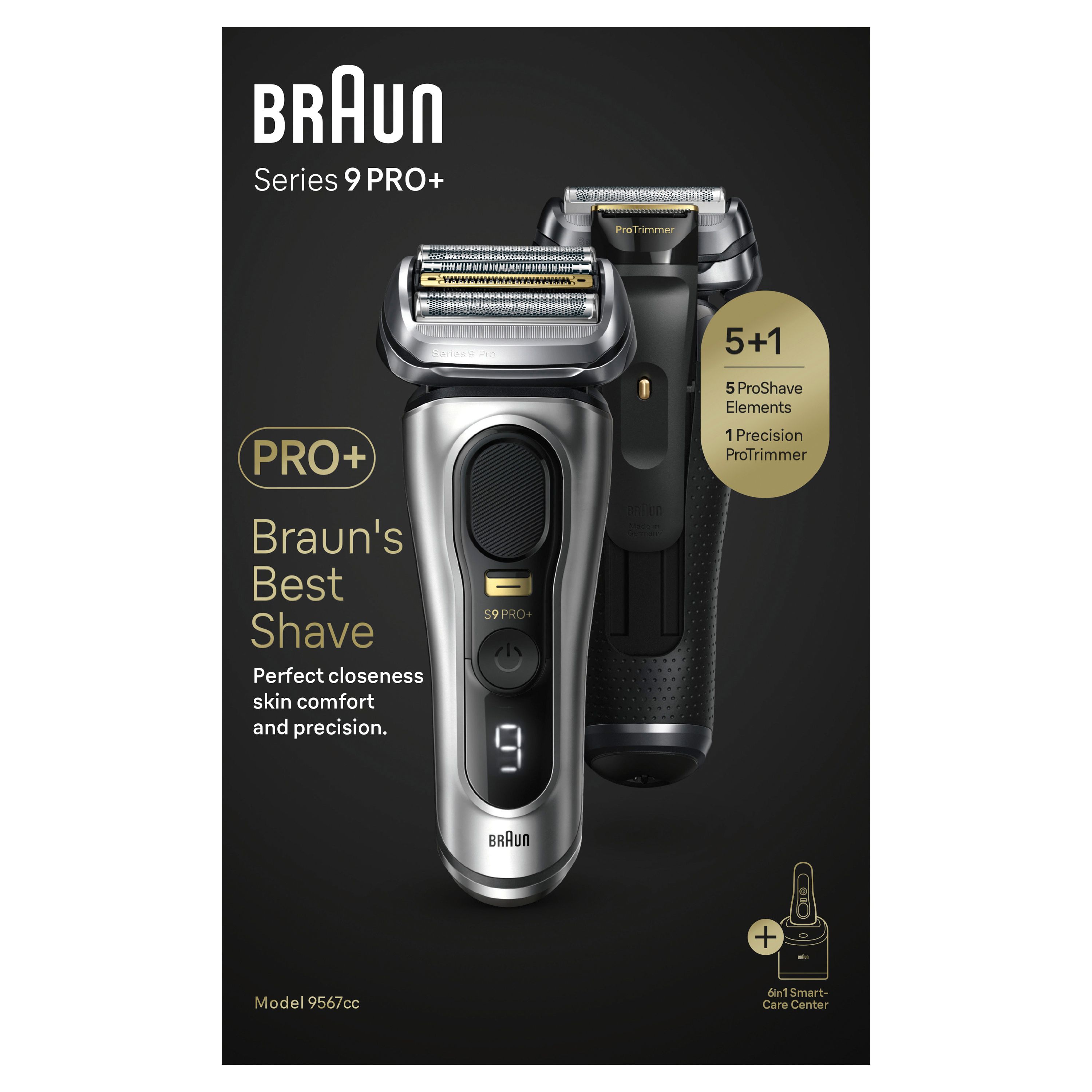 Braun - Elektrischer Rasierer für Männer 'Series 9 9567cc' in Silber 1 St Sonstige