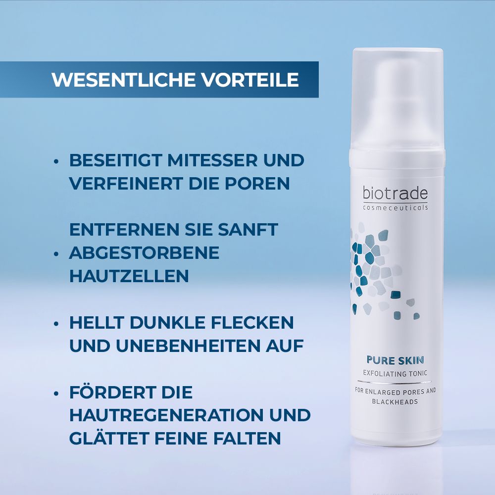 Biotrade Pure Skin exfolierendes Tonikum gegen große Poren und Mitessern
