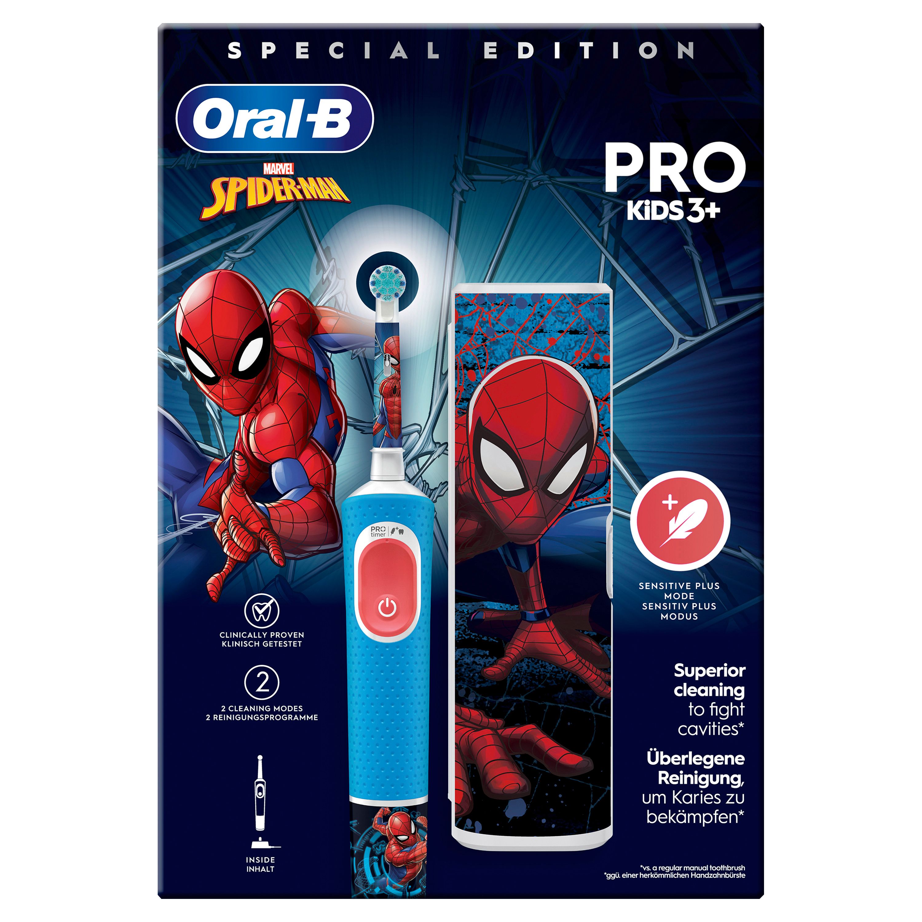 Oral-B KINDERZAHNBÖRSTE MIT REISEETUI (PRO 103 KIDS SPIDERM)