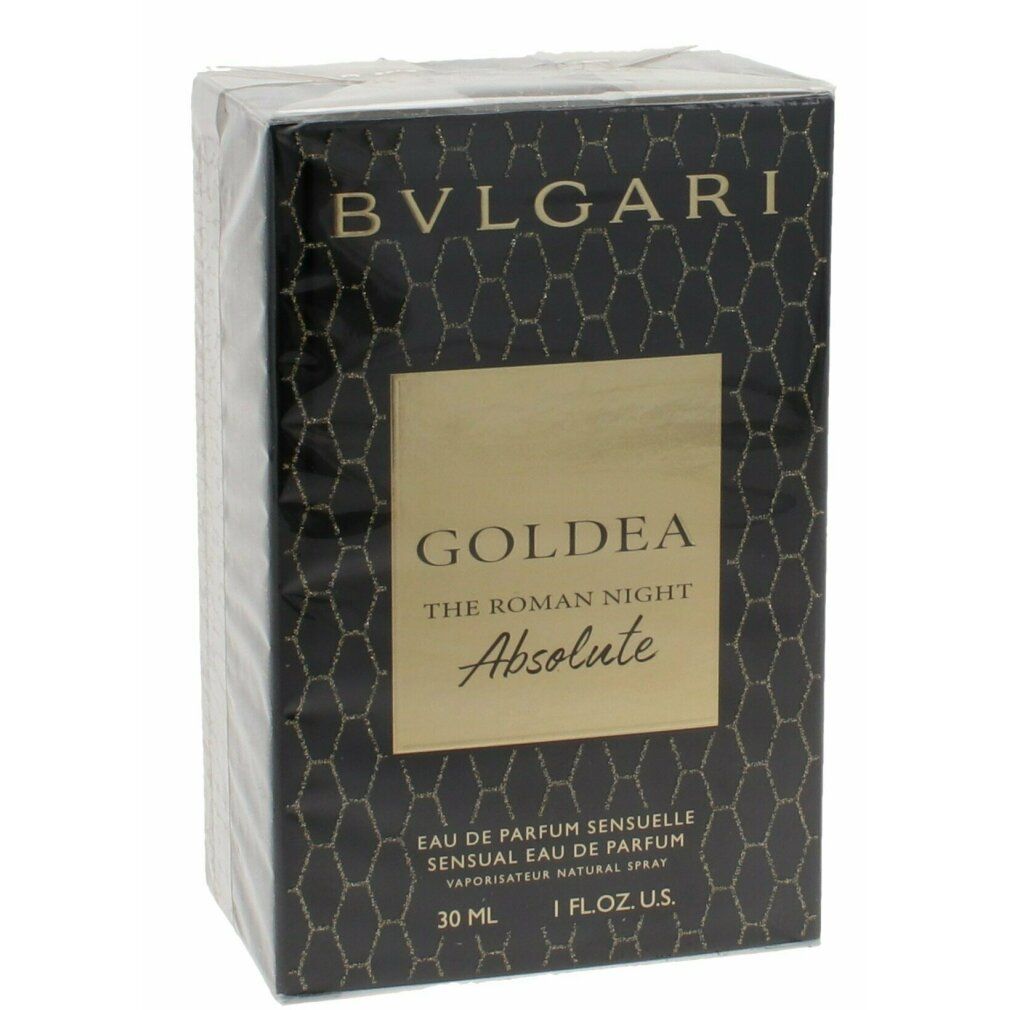 Verpackung, eingeschweißt. Aufschrift: Bvlgari Goldea The Roman Night Absolute. 30 ml.