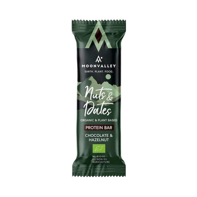 MOONVALLEY - Barretta proteica biologica cioccolato e nocciole - pack 5 barrette