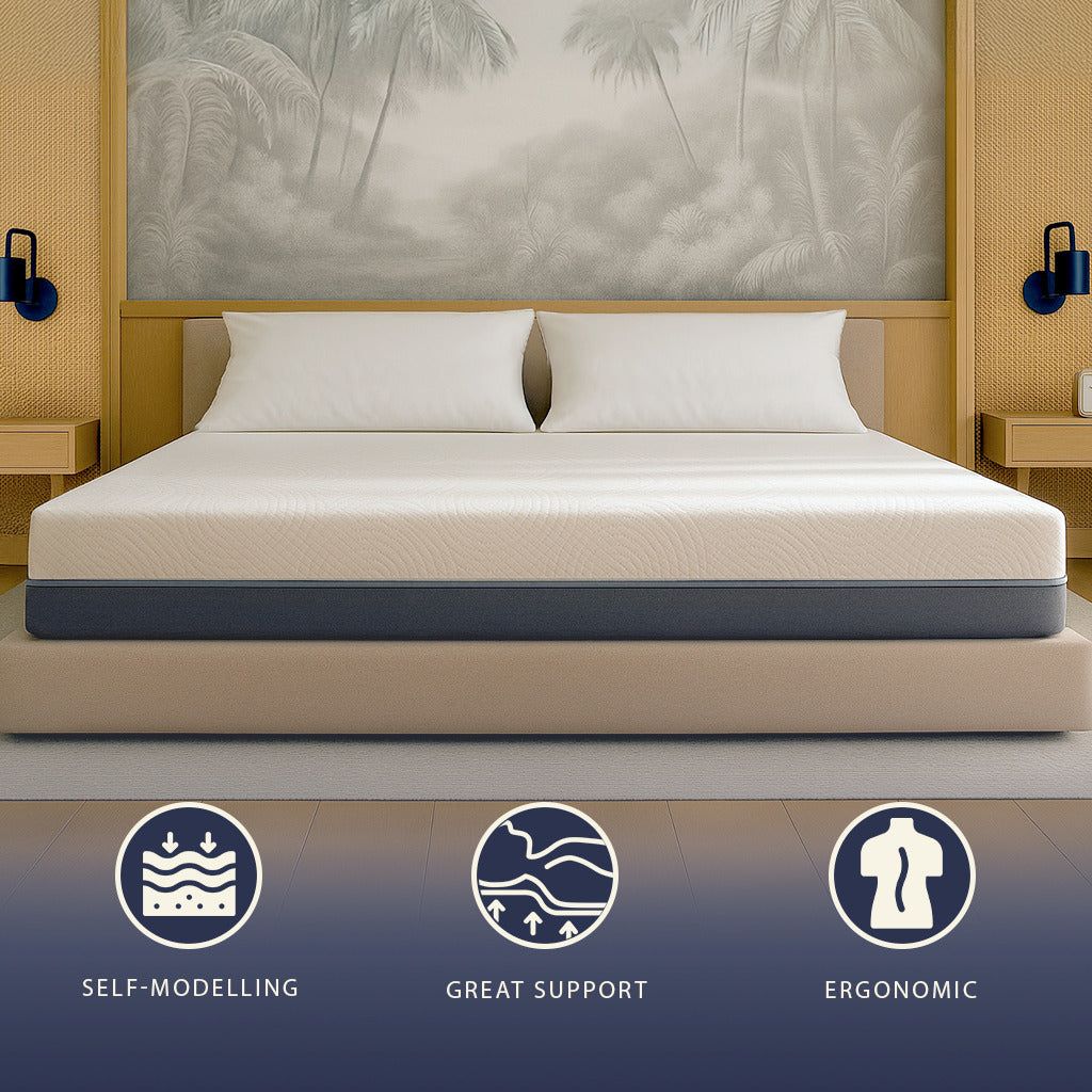 The White Stone Matratze 160x200 Taschenfedern und Memory Foam Hoch 25 cm
