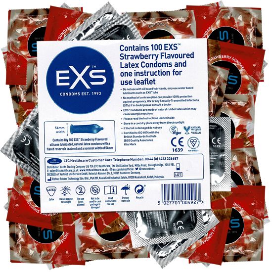 EXS Vorratsbeutel *Strawberry Sundae Flavour* leckere Kondome