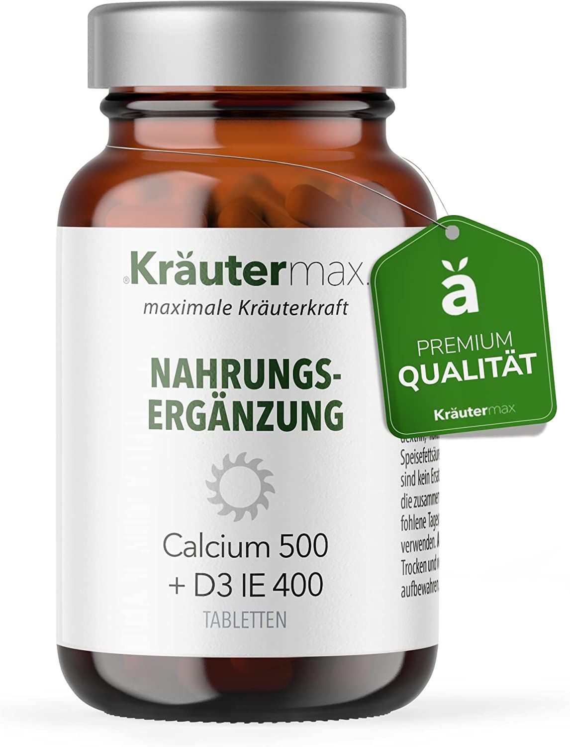 Kräutermax Calcium 500 plus Vitamin D3 IE 400 Tabletten.