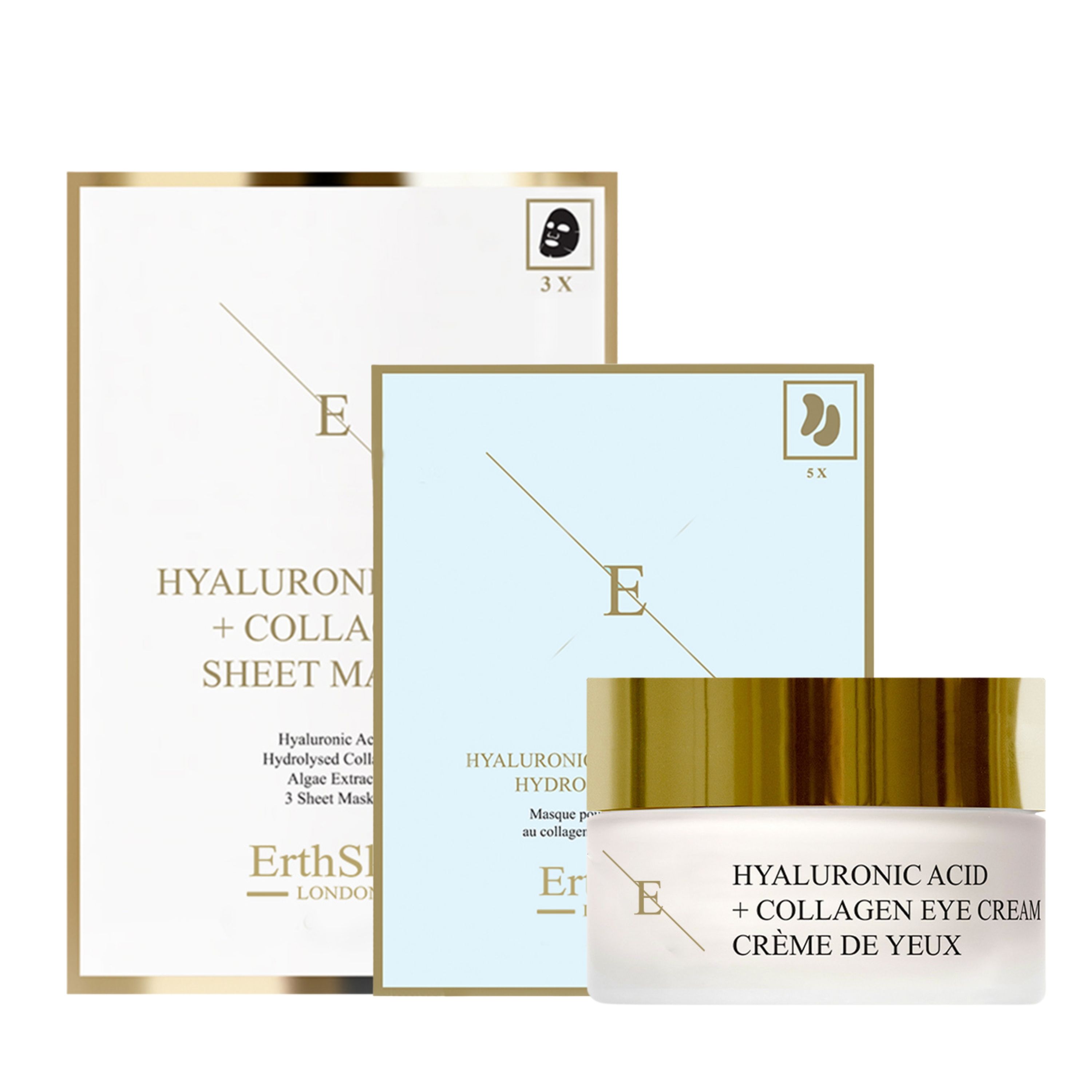 ErthSkin London Kollagenmaske + Augencreme Hydrogel-Pads 30 ml
