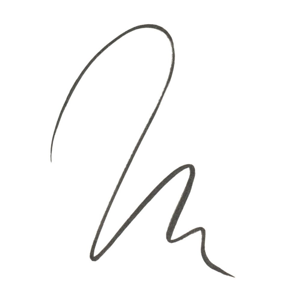 Schwarzer Eyeliner-Strich auf weißem Hintergrund.