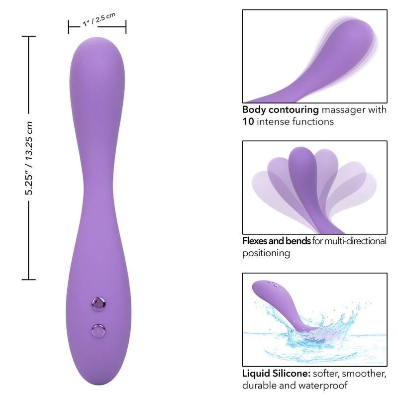 Calexotics - flexibler Silikonvibrator mit 10 Modi