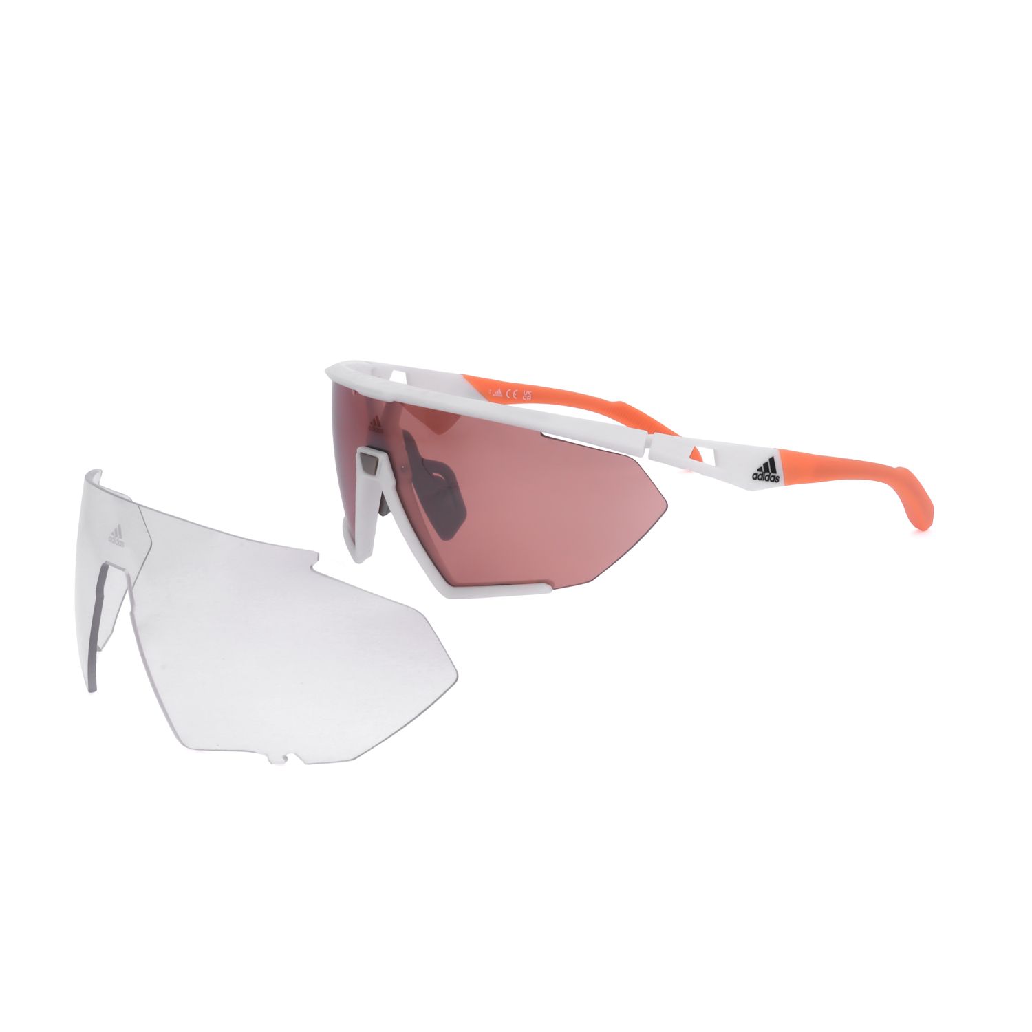 Adidas occhiali da sole uomo SP0071 white orange