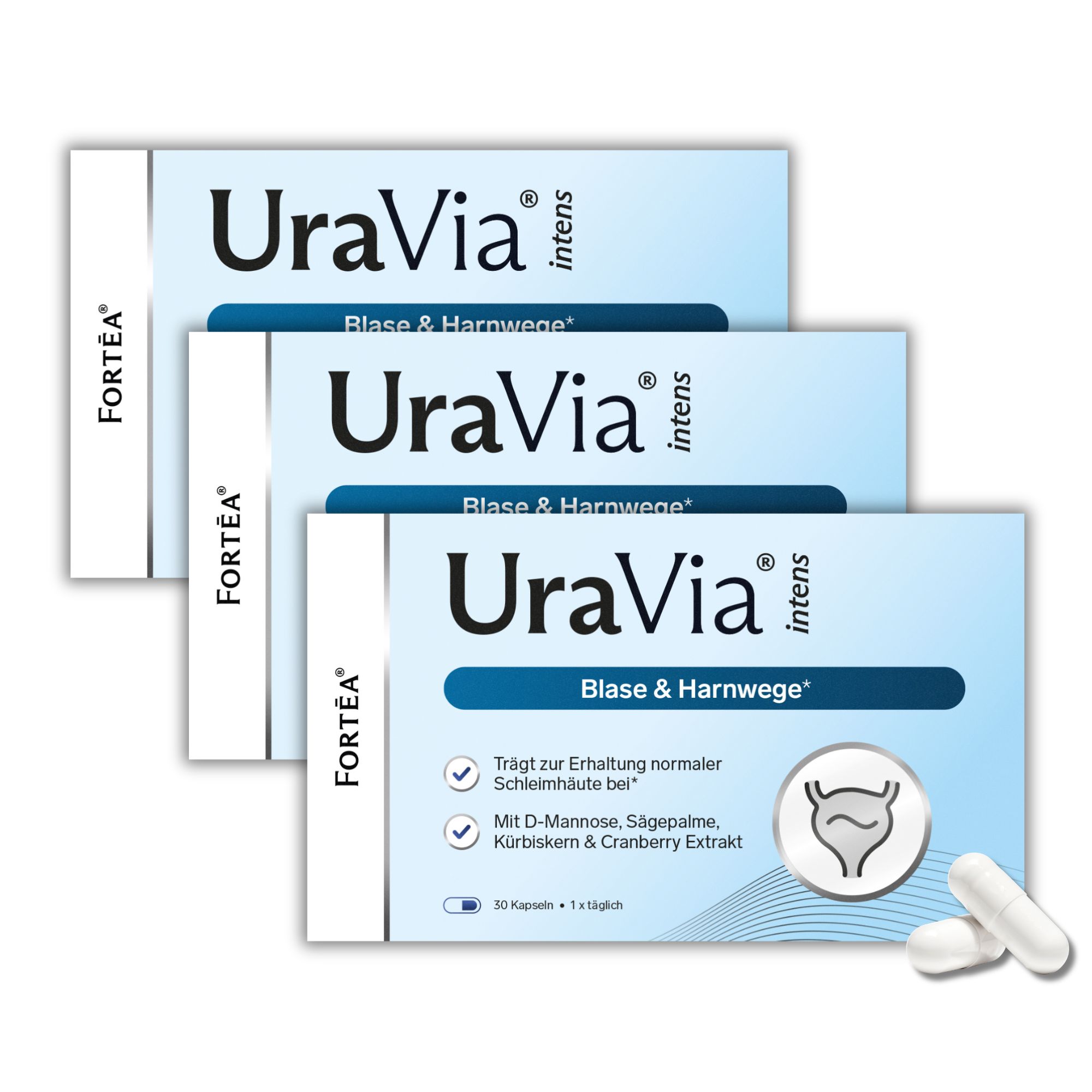 Fortea® UraVia® intens – Blase & Harnwege 90 g Kapseln