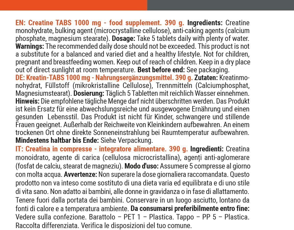 GymBeam Kreatin TABS 1000 mg