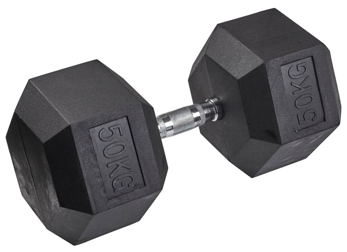 tanga sports® Gummi-Kurzhantel HEX, 45 kg