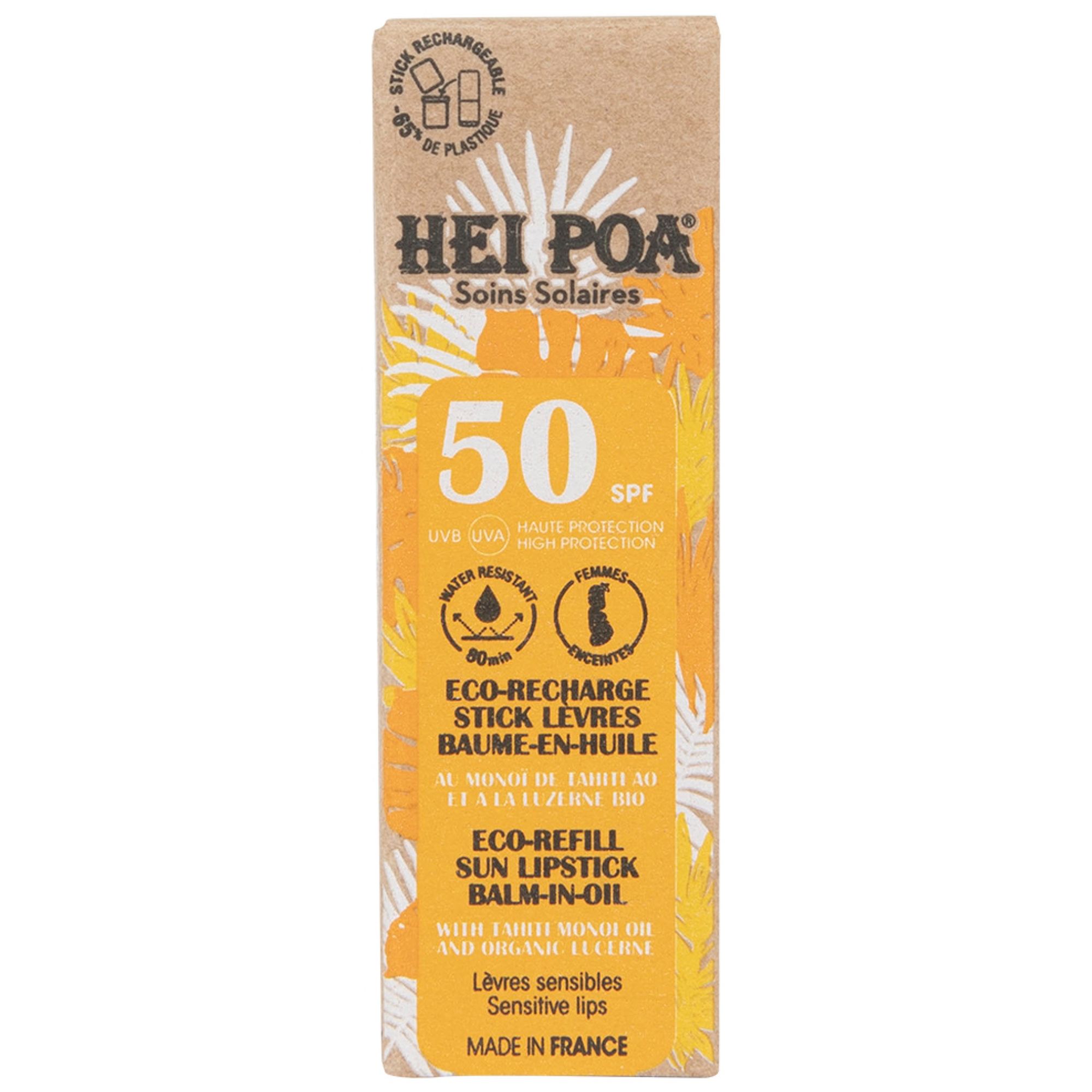Hei Poa Lip Stick Spf50 Eco-Refill 6,2x2x2 cm