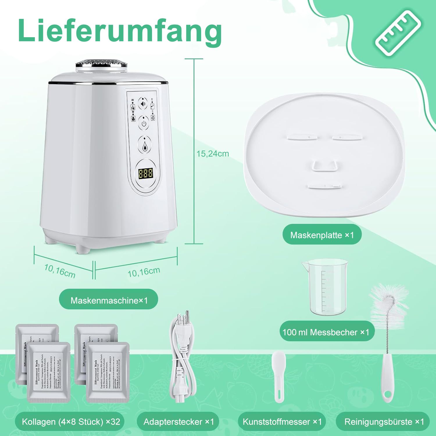 COOL-i Mini Facial Mask Maker,DIY Gesichtsmaske mit Kollagen, kompakte Hautpflege Maschine