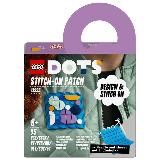 LEGO DOTS 41955 Patch Cucibile, Set Fai da Te con Toppa da Cucire, Regalo Creativo, Giochi per Bamb