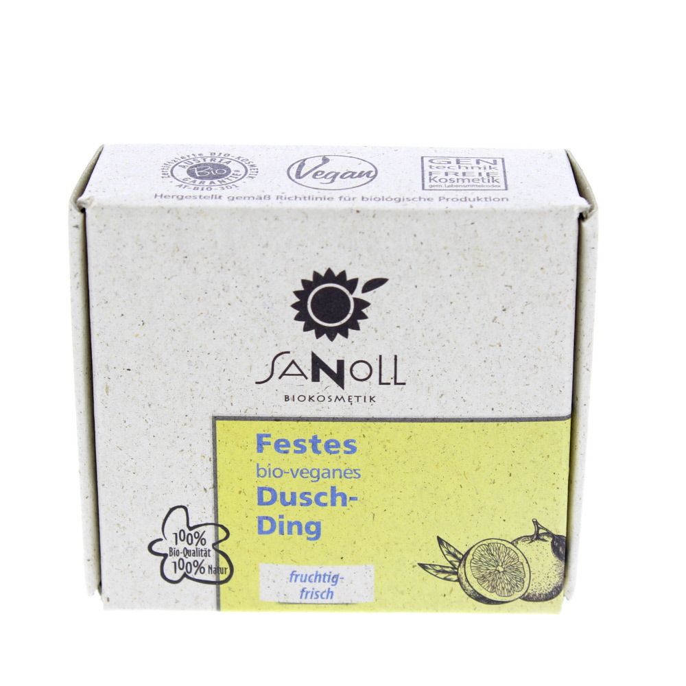 Sanoll Festes bio veganes Dusch Ding fruchtig frisch 80 g